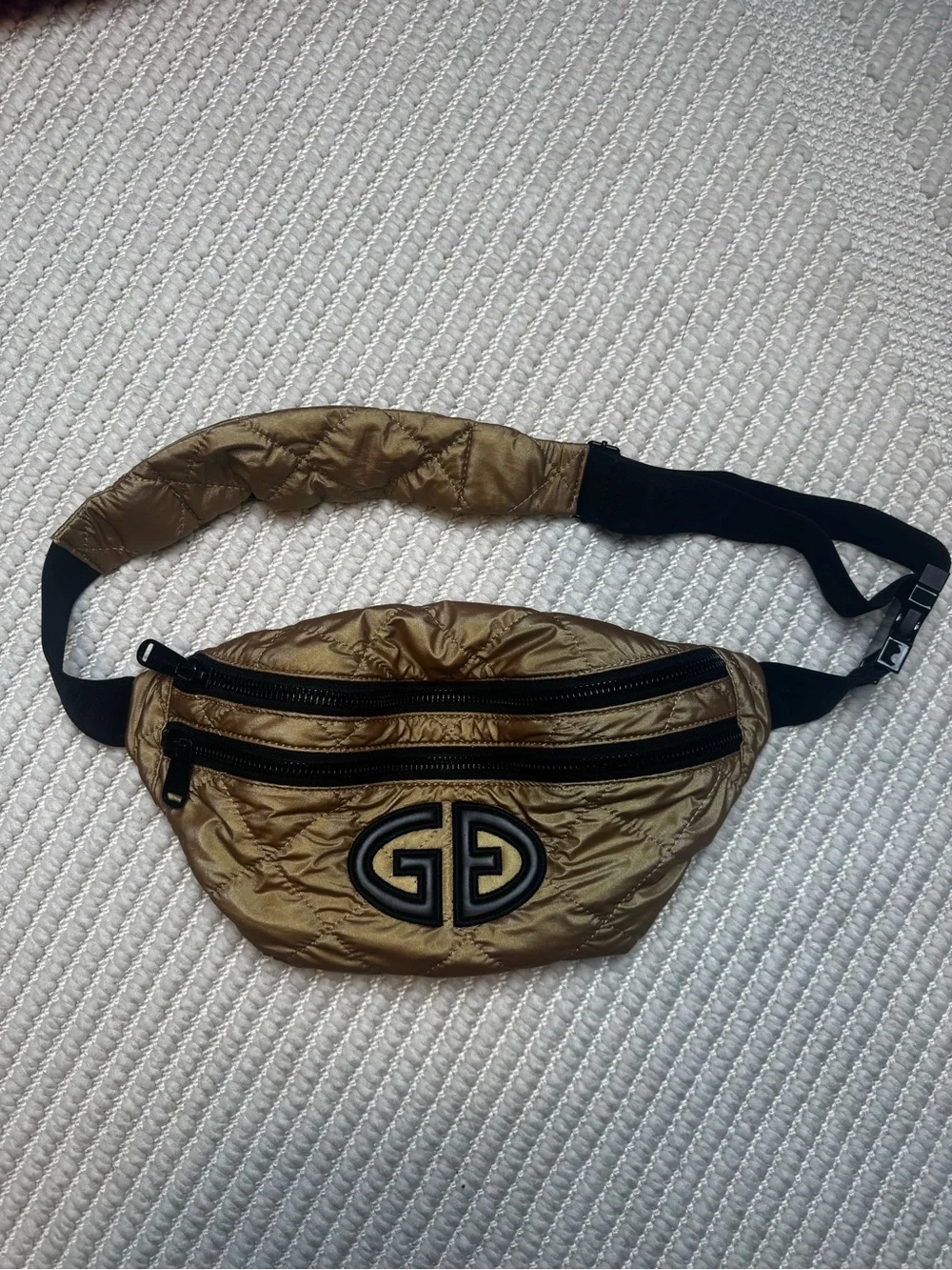 Goldbergh Gold Shiner Fanny Pack Bum Bag Belt Bag Like New